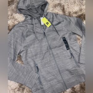 all in motion Light Gray Hooded Zip Jacket